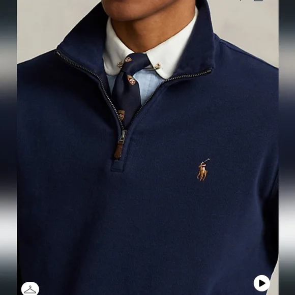 Men's Polo Ralph Lauren Estate Rib Quarter Zip Large - Picture 3 of 10